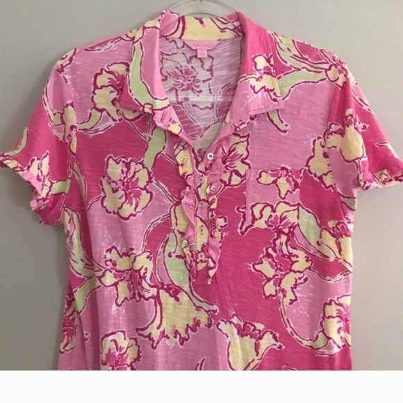 LILLY PULITZER | XL | Ruffled Polo - Picture 3 of 3